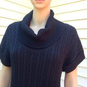 ALFANI Knit Tunic Black Sweater /mini-Dress Size M